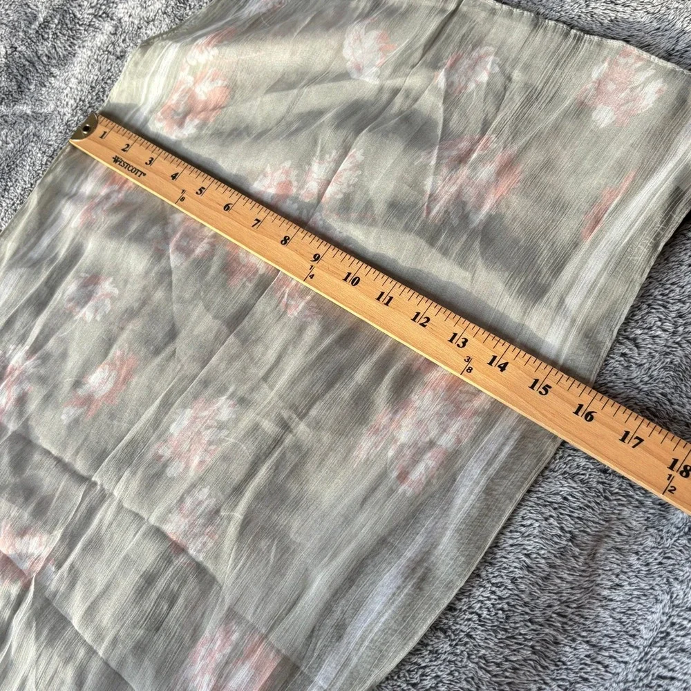 Lauren Ralph Lauren Womens Scarf Floral Silk Blend Wrap Cottagecore Fairy 20551